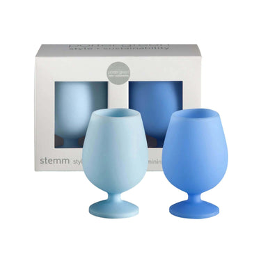 Silicone Short Stem Wine Glasses, Set of 2